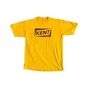 Vintage 1980s KENT Feeds Logo Yellow Tee